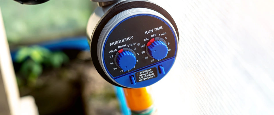 Controller for an irrigation system being adjusted in Ellis, SD.