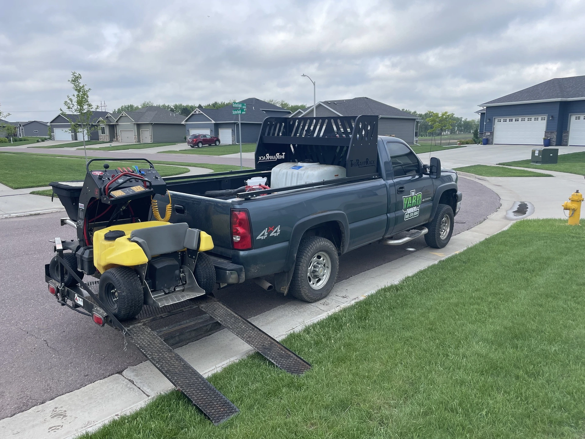 Fertilizer being applied  near Sioux Falls, SD.